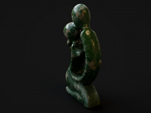Statuette of a kissing couple 3D Model