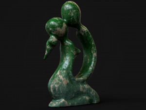Statuette of a kissing couple 3D Model