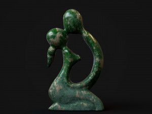 Statuette of a kissing couple 3D Model