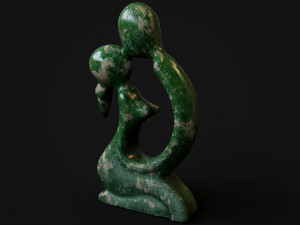 Statuette of a kissing couple 3D Model
