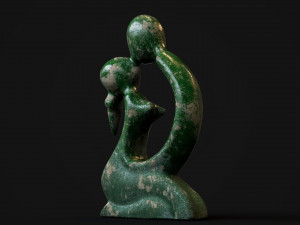 Statuette of a kissing couple 3D Model