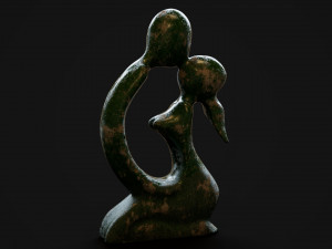 Statuette of a kissing couple 3D Model