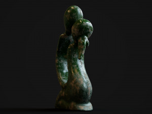 Statuette of a kissing couple 3D Model