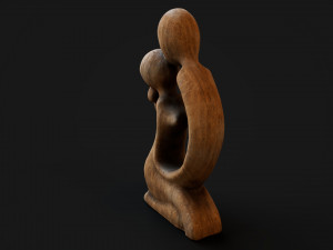 Statuette of a kissing couple 3D Model