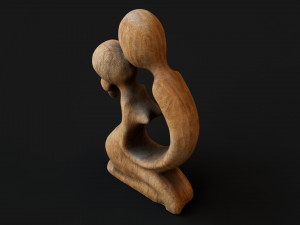 Statuette of a kissing couple 3D Model