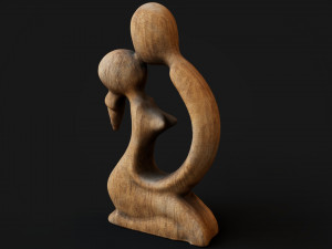 Statuette of a kissing couple 3D Model