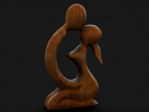 Statuette of a kissing couple 3D Model