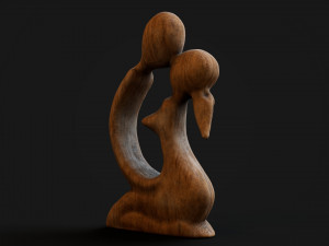 Statuette of a kissing couple 3D Model