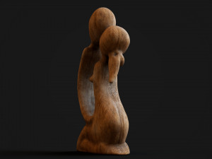 Statuette of a kissing couple 3D Model