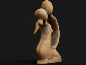Statuette of a kissing couple 3D Model
