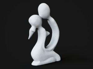 Statuette of a kissing couple 3D Model