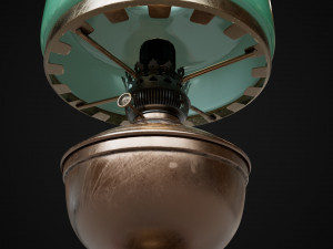 Bronze oil lamp 3D Model