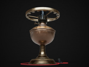 Bronze oil lamp 3D Model