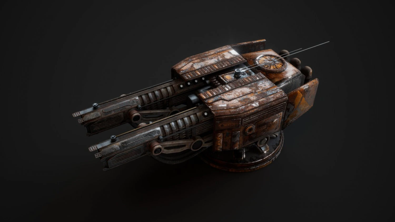 Turret SB-1 3D Model .c4d .max .obj .3ds .fbx .stl .blend