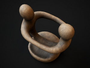 Wooden phone holder Modello 3D