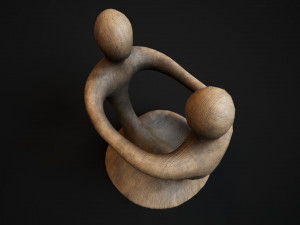 Wooden phone holder Modello 3D