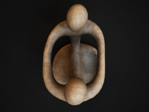 Wooden phone holder Modello 3D