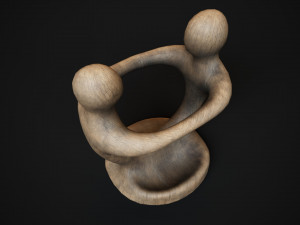 Wooden phone holder Modello 3D