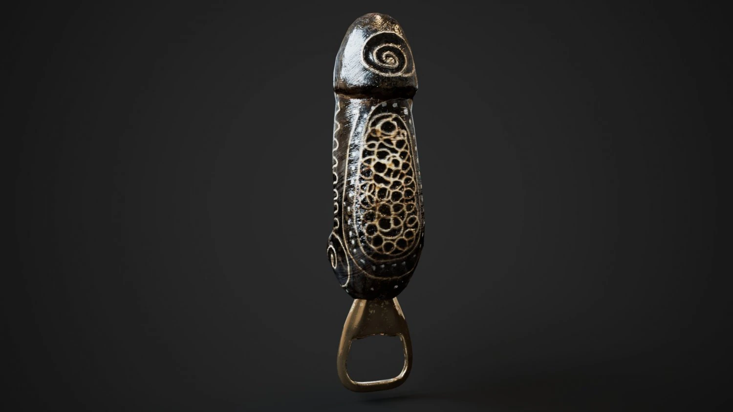 Balinese bottle opener 3D Model .c4d .max .obj .3ds .fbx .stl .blend 