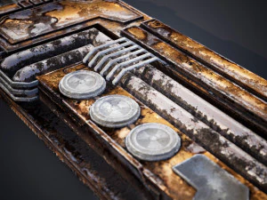 Detail fiksi ilmiah Model 3D