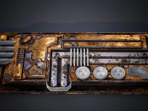 Detail fiksi ilmiah Model 3D