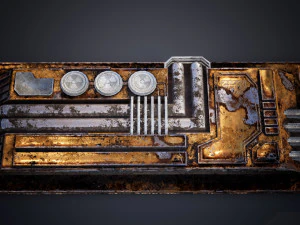 Detail fiksi ilmiah Model 3D