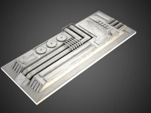 Detail fiksi ilmiah Model 3D