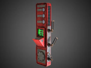 Scifi Pressure Control Panel 3D Model