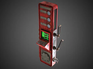 Scifi Pressure Control Panel 3D Model