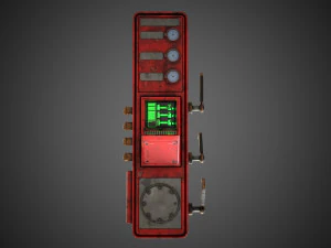 Scifi Pressure Control Panel 3D Model