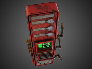 Scifi Pressure Control Panel 3D Model