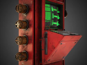 Scifi Pressure Control Panel 3D Model