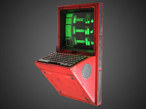 Scifi Pressure Control Panel 3D Model