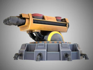 Torre de fic&ccedil;&atilde;o cient&iacute;fica estilizada Modelo 3D