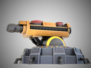 Torre de fic&ccedil;&atilde;o cient&iacute;fica estilizada Modelo 3D