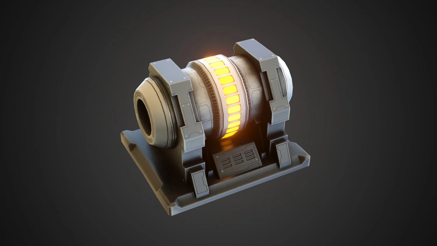Sci-fi stylized reactor 3D Model .c4d .max .obj .3ds .fbx .stl .blend 