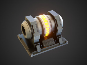 Sci-fi stylized reactor 3D Model