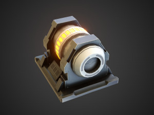 Sci-fi stylized reactor 3D Model