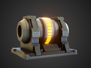 Sci-fi stylized reactor 3D Model