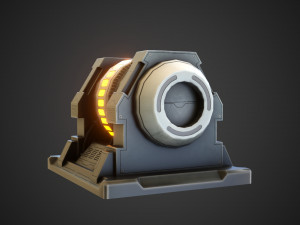 Sci-fi stylized reactor 3D Model
