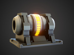Sci-fi stylized reactor 3D Model