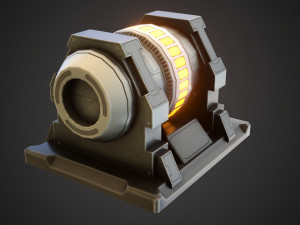 Sci-fi stylized reactor 3D Model
