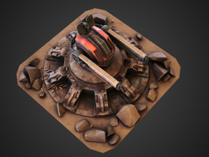 Sci-fi Anti-air turret 3D 模型