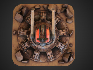 Sci-fi Anti-air turret 3D 模型