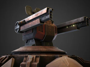 Sci-fi Anti-air turret 3D Model