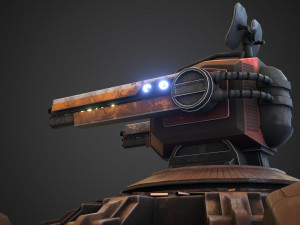Sci-fi Anti-air turret 3D 模型