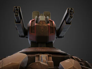 Sci-fi Anti-air turret 3D Model