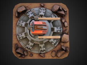 Sci-fi Anti-air turret 3D 模型