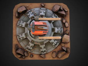 Sci-fi Anti-air turret 3D Model