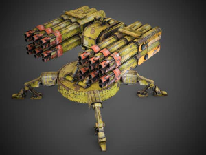 Torretta automatica Spider di fantascienza Modello 3D